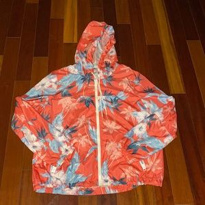 Tropical Print Windbreaker